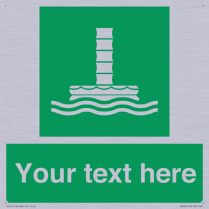 Custom sign safe condition Evacuation chute 